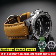 Suitable for G-SHOCK Casio Watch GST-B400/GST-B200 Series Genuine Leather Cowhide Watch Strap Access