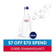 Evian Sparkling Carbonated Natural Mineral Water 330ML