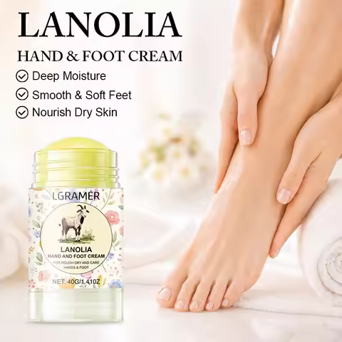 Lanolin Hand and Foot Cream for Dry Cracked, Easy to Carry & Use, Excellent Moisturizing,Long-Lastin