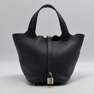 HERMES Picotin 18 - 黑銀 K
