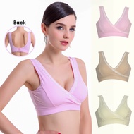 Maternity Nursing Bra - Wireless Crossover Back Hooks Sleep Bra (32A-40B)