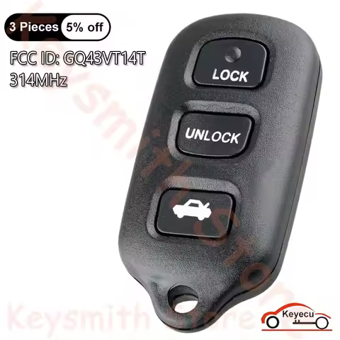 KEYECU 3+1 4 Buttons 314MHz for Toyota Camry 2002 2003 2004-2006 Matrix 2003-2008 Auto Remote Contro
