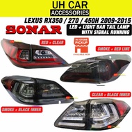 Sonar Lexus / Harrier RX350 /RX270 / RX450H 2009 - 2015 Led + Light Bar Tail Lamp With Signal Running