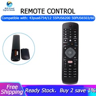 Remote Control for PHILIPS HOF16H303GPD24 TV NETFLIX Fernbedienung 398GR08BEPHN0011HL for 43PUS6262/12