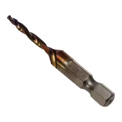 1pc Tap Drill Bit Hex Shank Titanium Plated HSS Screw Thread Metric Tap Drill Bits Compound Bit M3 M
