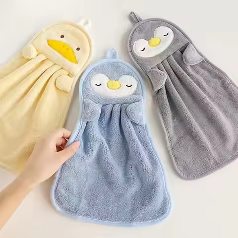 Super Absorbent Cute Duck Hand Towel Household Microfiber Kitchen Towel High-efficiency Tableware Cl