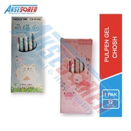 Pulpen Gel Chosch Motif Karakter 1 Pack / Ballpoint Bolpen Random