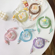 labubu Strap Set Cartoon Charger Case USB Cable Protector For iphone 20w 18w 35W