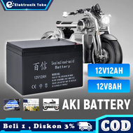 BATTERY 12V 8AH aki battery batre accu sprayer elektrik 12V 8AH aki 12V 12Ah Suplai daya Komputer Baterai Aki Kering SEPEDAH LISTRIK MOTOR AKI MOBIL