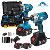 (แพ็คคู่) MOLITA สว่านไร้สาย 3 ระบบ 298V +บล็อกแบต 298V แบตเตอรี่ 2 ก้อน บล็อกไฟฟ้า บล็อกไร้สาย สว่า