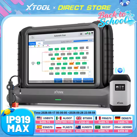 XTOOL InPlus IP919MAX IP919PRO Car Diagnostic Tools with J2534 Programming AI-Assisted Automotive Sc