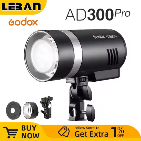 In Stock Godox AD300Pro Outdoor Flash Light 300Ws TTL 2.4G 1/8000 HSS with Battery for Canon Nikon S