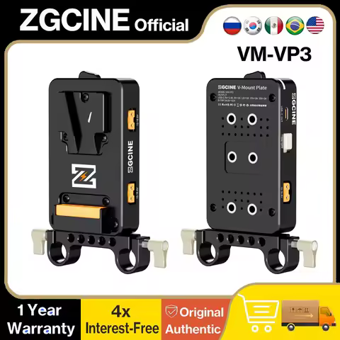 ZGCINE VM-VP3 V-Mount Plate D-Tap/USB-C PD Output for Sony FX3 a7S III/a7 IV Canon EOS R5/R6/R7/R10 