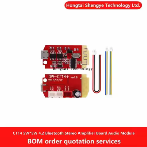CT14 5W*5W Mini 4.2 Bluetooth Stereo Amplifier Board Audio Module Class F with Charging DIY Modifica