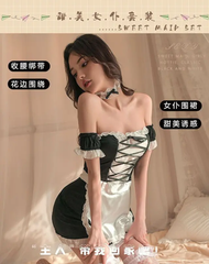 Z85 日本暢銷 - 性感制服 情趣內衣 誘惑純欲 露背綁帶 小胸睡衣 女僕 角色扮演套裝