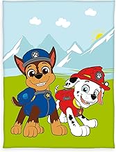 Herding Paw Patrol Fleece Blanket, 130 x 170 cm, Decorative Children's Cuddly Blanket with Colourful