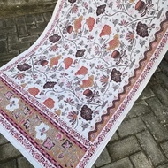 (ORIGINAL) LAWEYAN SOLO ENCIM PEACH BATIK CLOTH WITH CHOCOLATE PEACH ROOT FLOWERS