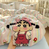 susan | Cute Crayon Shin-chan Embroidery Bedding Set 4-Piece