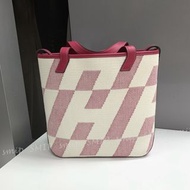 Hermes Cabas H En Biais 27 Z stamp Toile H Swift 90 Framboise smip 愛馬仕