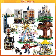 Non-Lego Disney Castle Pyramid Stadium Sydney Opera House Hogwarts Castle Universal Kids Creative Toy Baby Gift