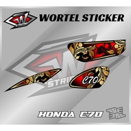 HONDA C70 Striping - Hologram Decal Sticker C70 Batik Wayang Sticker Motor