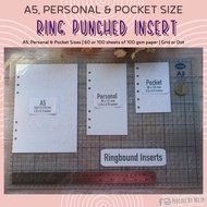 Pluzzle | A5, Personal, Pocket Ring Inserts | Loose Leaf Rainbow Unicorn Grid Dot Journal & Planner