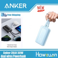 Anker ZOLO 30W MFI certified travel power bank comes with dual wires