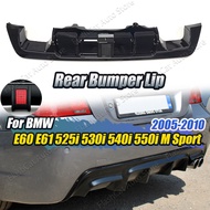 E60 With Light Lower Splitters Spoiler Car Rear Bumper Diffuser Lip For BMW 5 Series E60 E61 M Sport