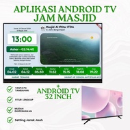 Aplikasi Jam Jadwal Waktu Shalat Masjid Musholla Include Android TV 32 inch LED Digital Modern