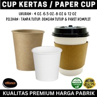 Paper Cup 4 oz, 6.5 oz, 8 oz & 12 oz - Leak-Proof Hot Coffee Paper Cup