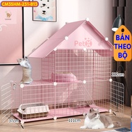 Cheap, beautiful 3-storey, 2-storey cat cage with simple multi-purpose assembly with powder-coated i