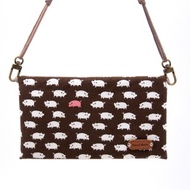 QQ訊息手機包-咖啡小豬 (適用5.7吋以下手機)