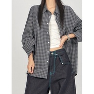 Codibook|Korea EEZEE Oversize Retro Autumn Checked Shirt SH023 Women's Clothing