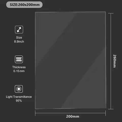 8.9Inch FEP Film 260*200*0.15mm for ANYCUBIC Photon Mono X 4k 6k M3 Plus Elegoo Saturn 3D Printer Pa