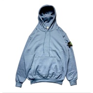 HOODIE SWEATER CASUAL ISLAND BATU PATCH LOGO SOFT BLUE CSR SHOP