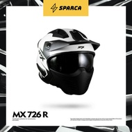 [SPARCA] Jpx MX 726-R Helmet - SOLID PEARL WHITE GLOSS/BLACK
