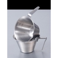 304 Stainless Steel espresso Measuring Cup Ounce Cup espresso Extraction Cup with Scale 100ml Measur