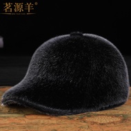 Old Man Hat Autumn Winter Middle-aged Elderly Man Hat Men Woolen Peaked Cap Fleece Old Man Hat Thick