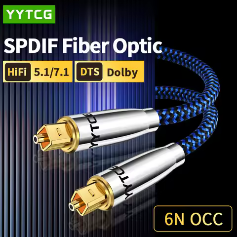 YYTCG HiFi Digital Optical Audio Cable Toslink SPDIF Coaxial Cable Fiber Cable for Amplifiers Blu-ra