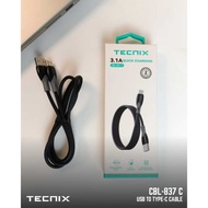 TECNIX CBL-837-C Type C Data Cable Fast Charge 3.1A Type C Cable
