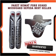 fork guard sepeda mtb - pelindung fork sepeda mtb - mudguard sepeda - putih