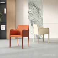 Tea Chair Household Style Leather Negotiation Simple Modern Dining Chair Chair Simple Restaurant Sad