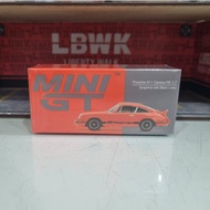 Mini GT 1142 Porsche 911 Carrera RS 2.7 Tangerine with Black Livery