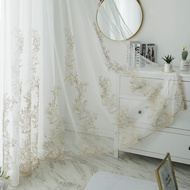 🌞Sheer Curtains🌞✂️Support Custom✂️ 2023 Embroidered Sheer Voile Curtain for Living Room Sliding Door Curatin Windows Embroidered Tulle Curtain Day Curtains