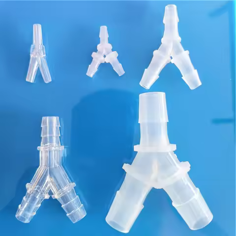 18 Sizes 2.4-19.5mm Equal Y Type Hose Tee Plastic Silicone Tube Water Pipe Connectors S751 Joint Aqu
