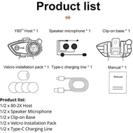 Y80 2X Bluetooth Intercom 2 Riders Type C Dual Mic Best