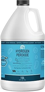12% Hydrogen Peroxide Solution - 1 Gallon (Just Food-Grade H2O2 & Water!) - Ecofriendly Natural Clea