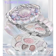 Flower Knows Shell Pearl Series Six Color Eye Shadow Plate Pearl Shell Deep Sea Daily Light Makeup F