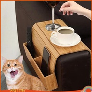[PrettyiaSG] Couch Cup Holder Wooden Armchair Space Saving Storage Tray Couch Chair Caddys
