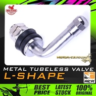 KEPALA TIUB MCR METAL TYPE MOTORCYCLE TUBELESS TYRE VALVE STEM (L SHAPE TUBE HEAD) FOR SCOOTER